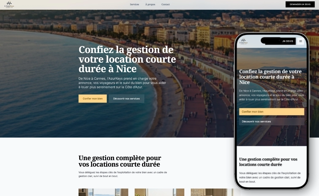 Exemple site vitrine services locaux